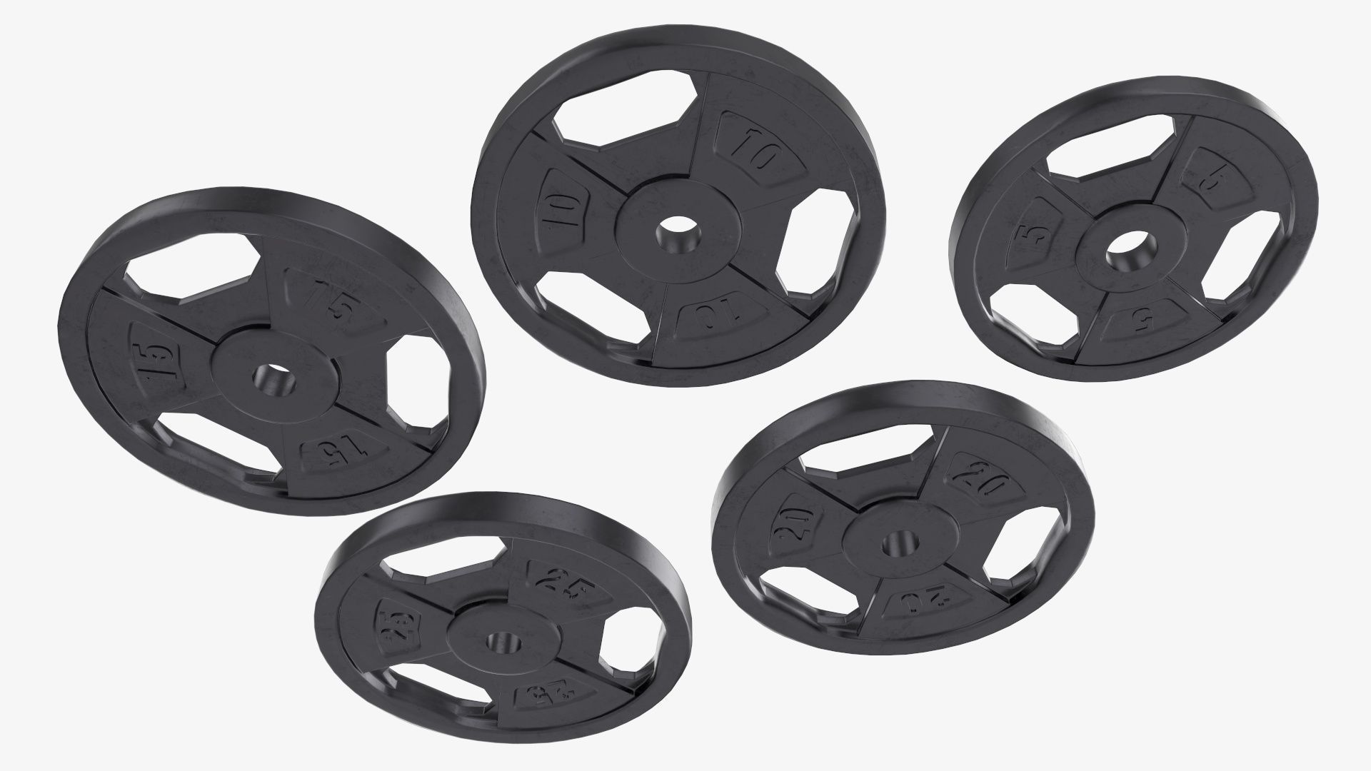 Weight plate set 05 3D model_4
