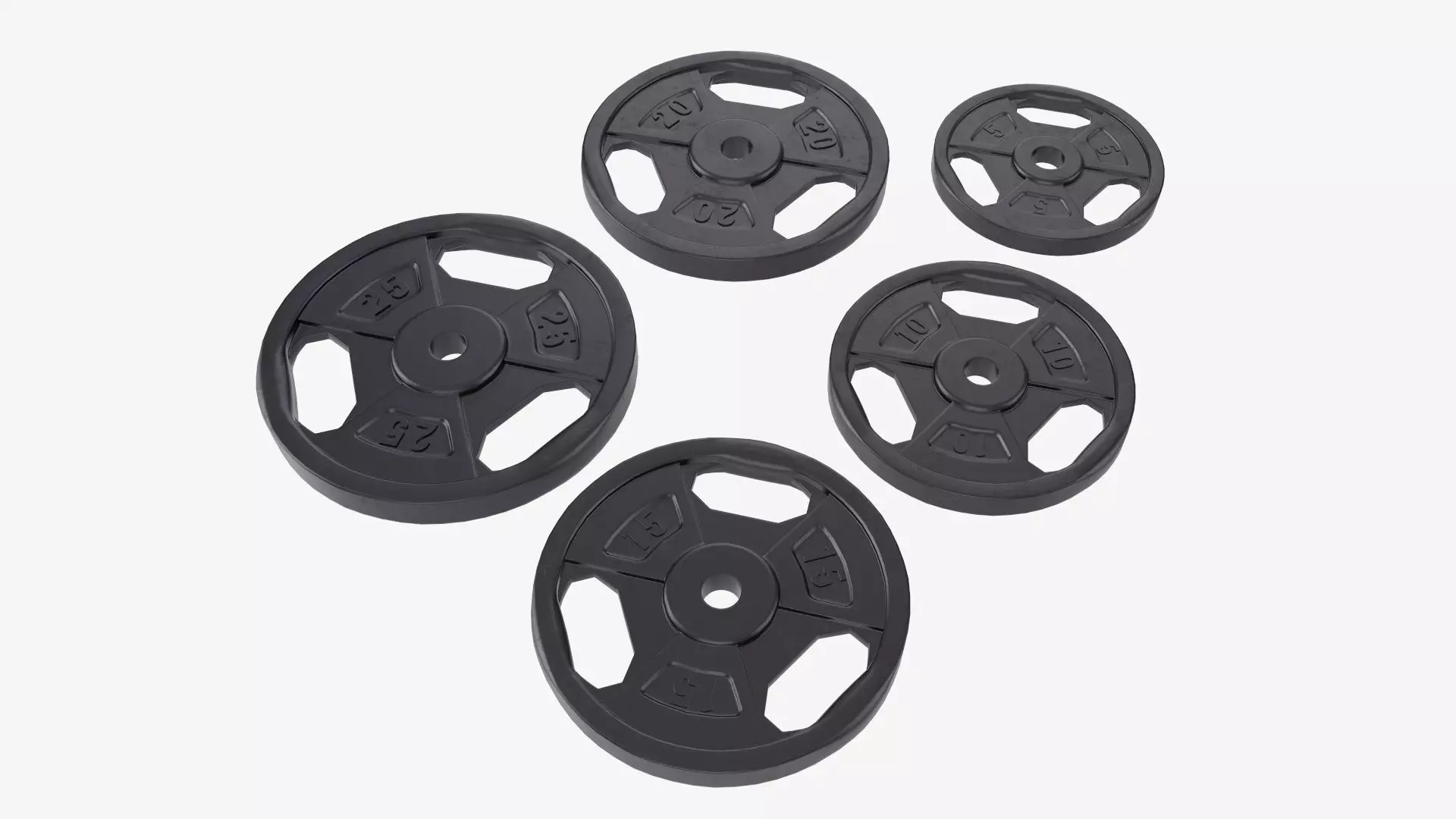 Weight plate set 05 3D model_0