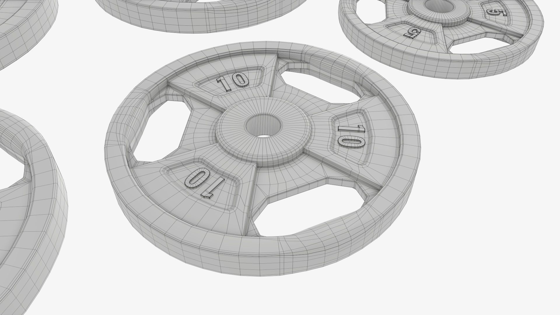 Weight plate set 05 3D model_7