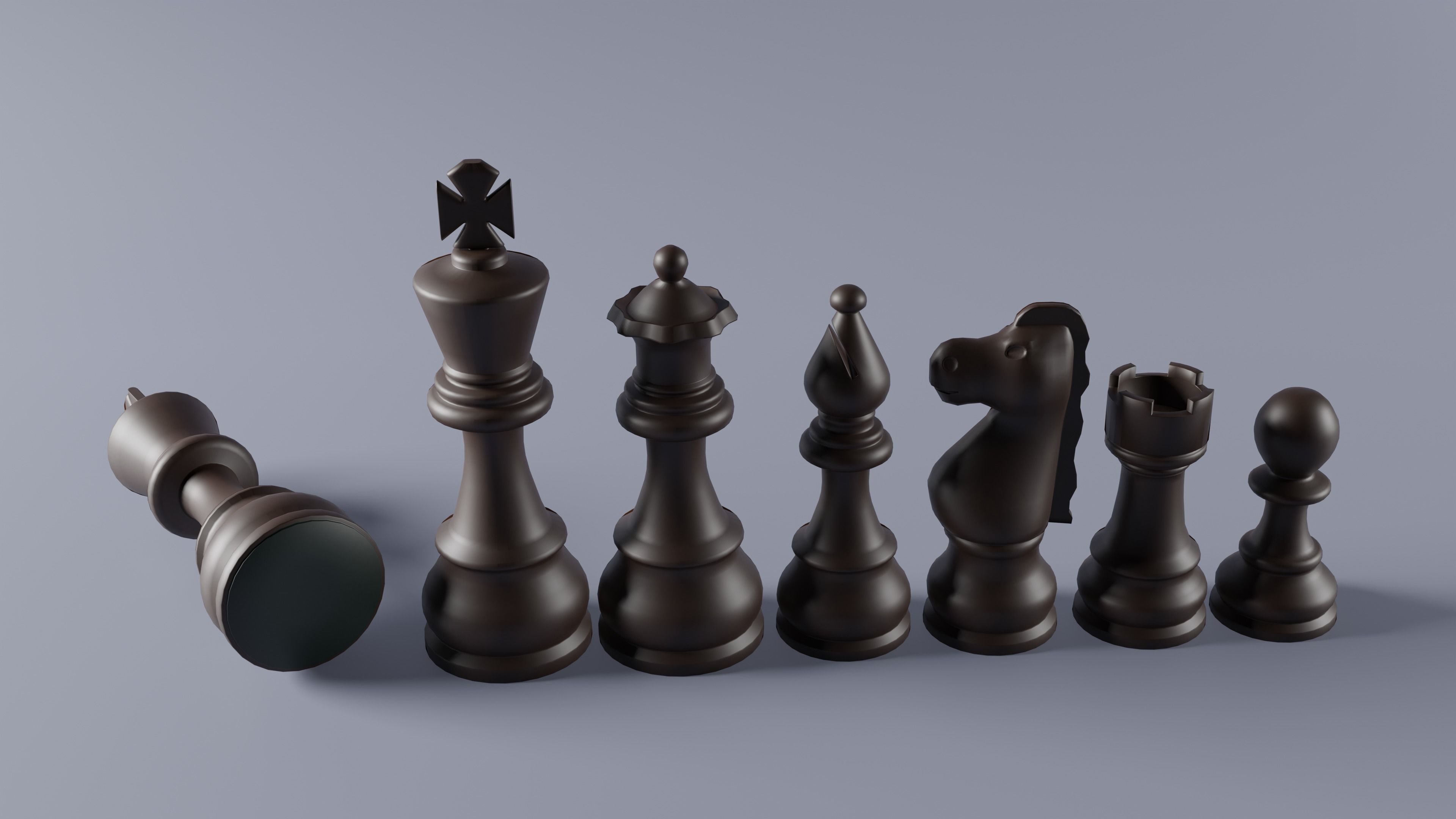 Chess Pieces 3D model_1