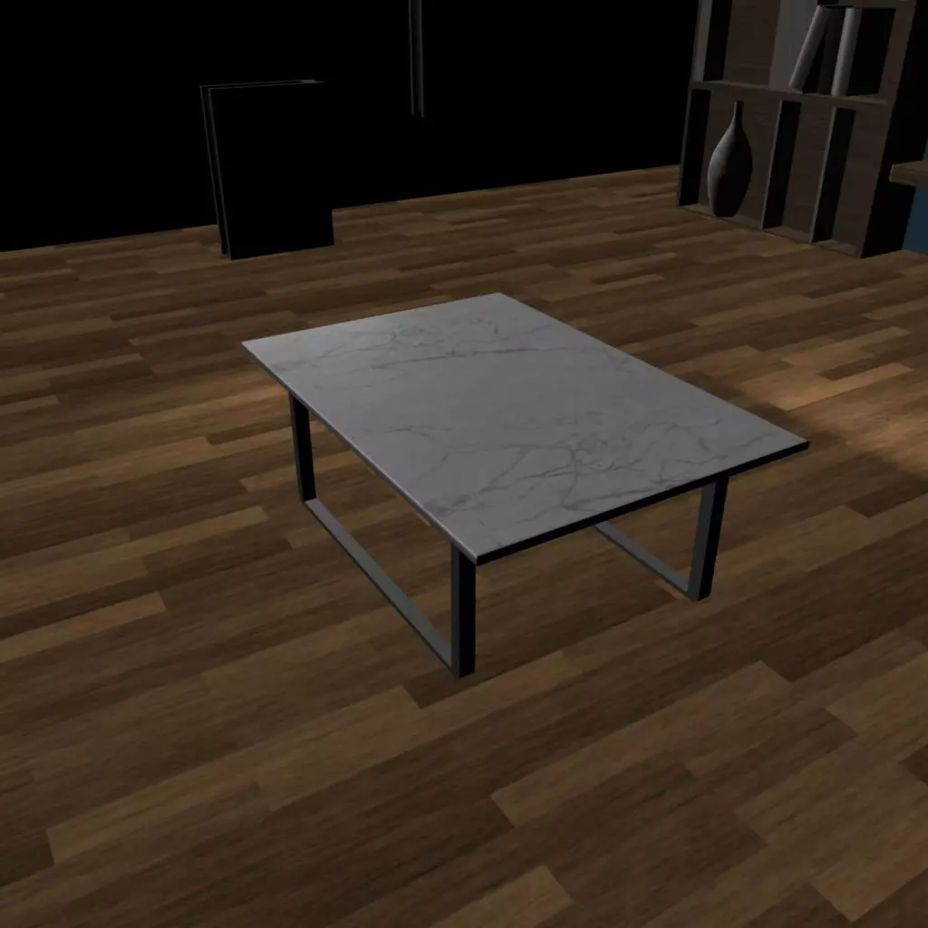 Marble coffee table  3D model_0