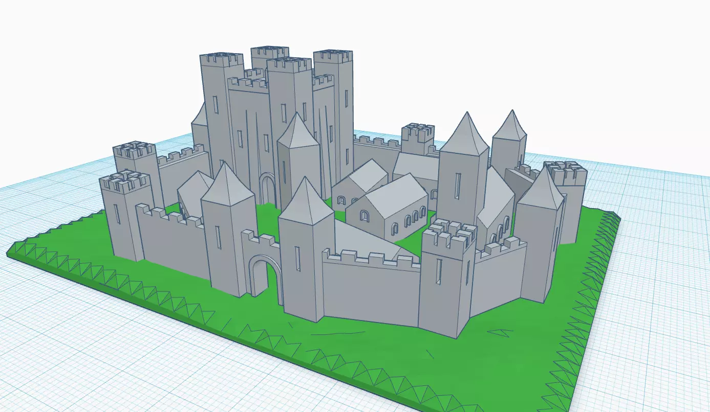 Medieval town 3D print model