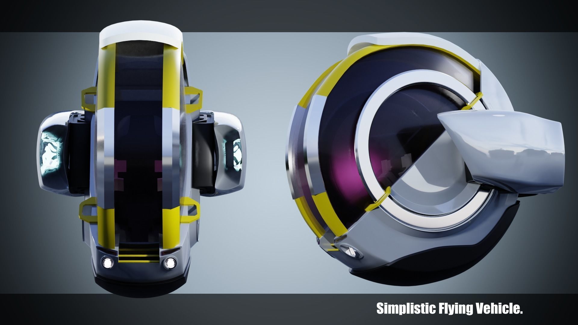 Futuristic Roads Plus Flying Cars 3D Model Collection_36
