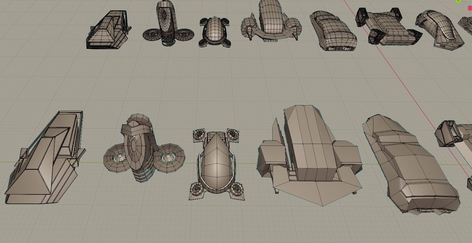 Futuristic Roads Plus Flying Cars 3D Model Collection_29