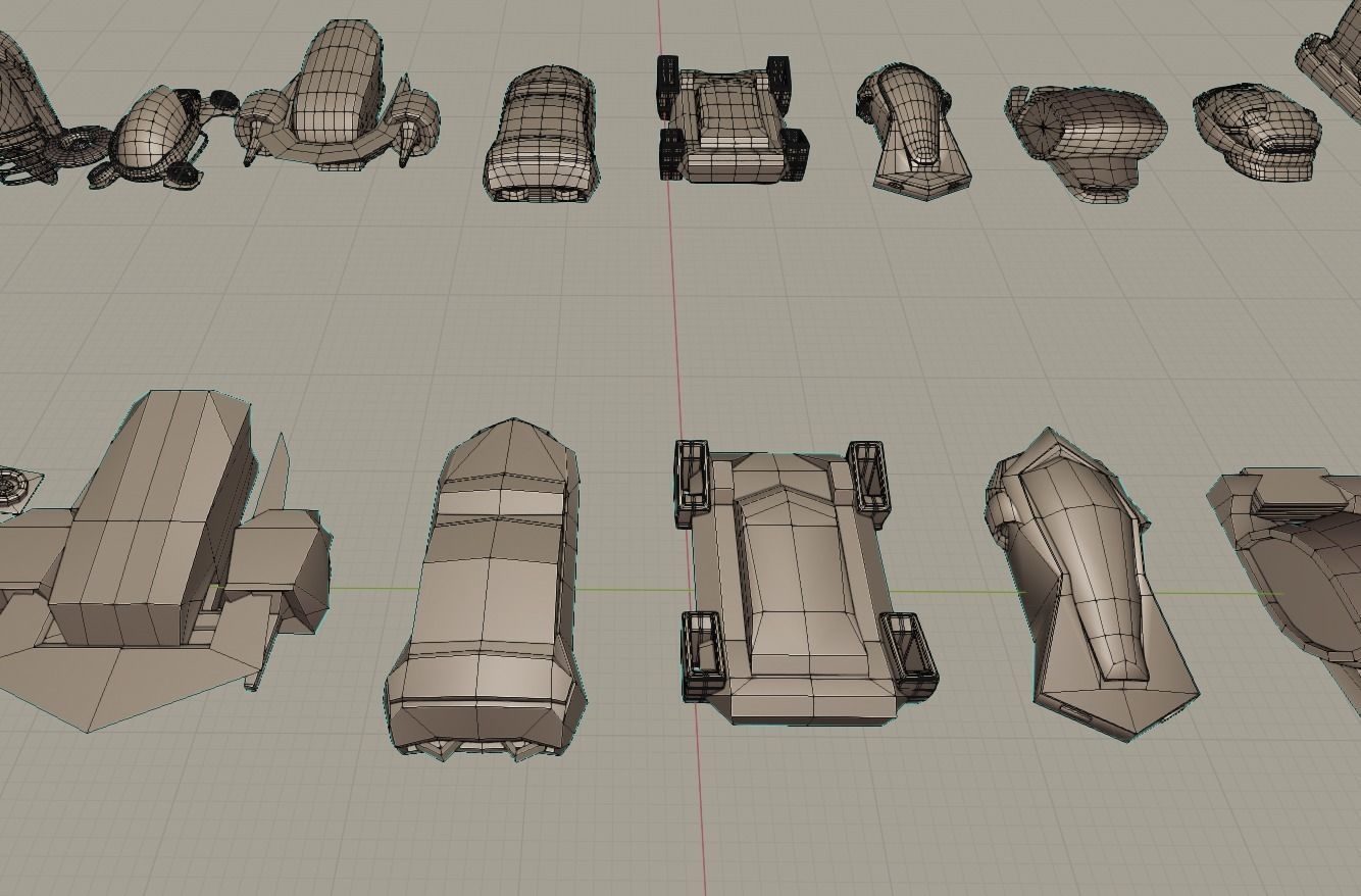 Futuristic Roads Plus Flying Cars 3D Model Collection_30