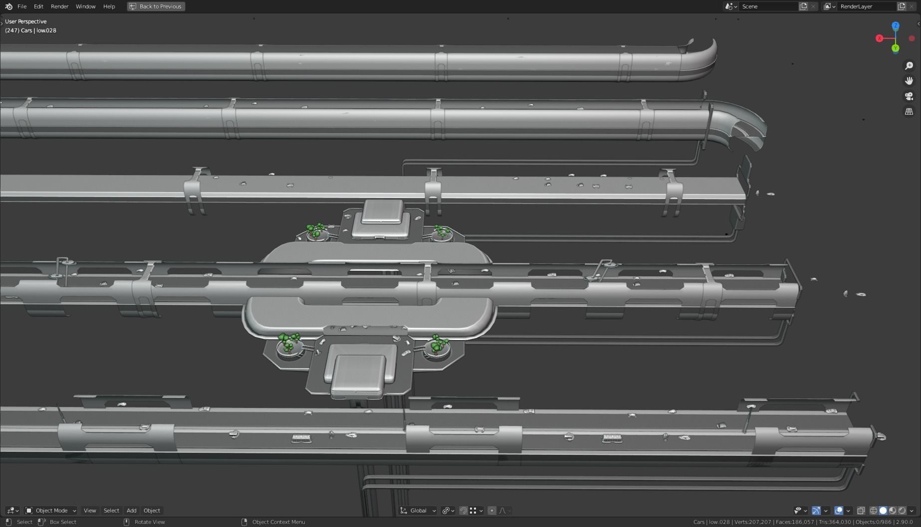 Futuristic Roads Plus Flying Cars 3D Model Collection_21