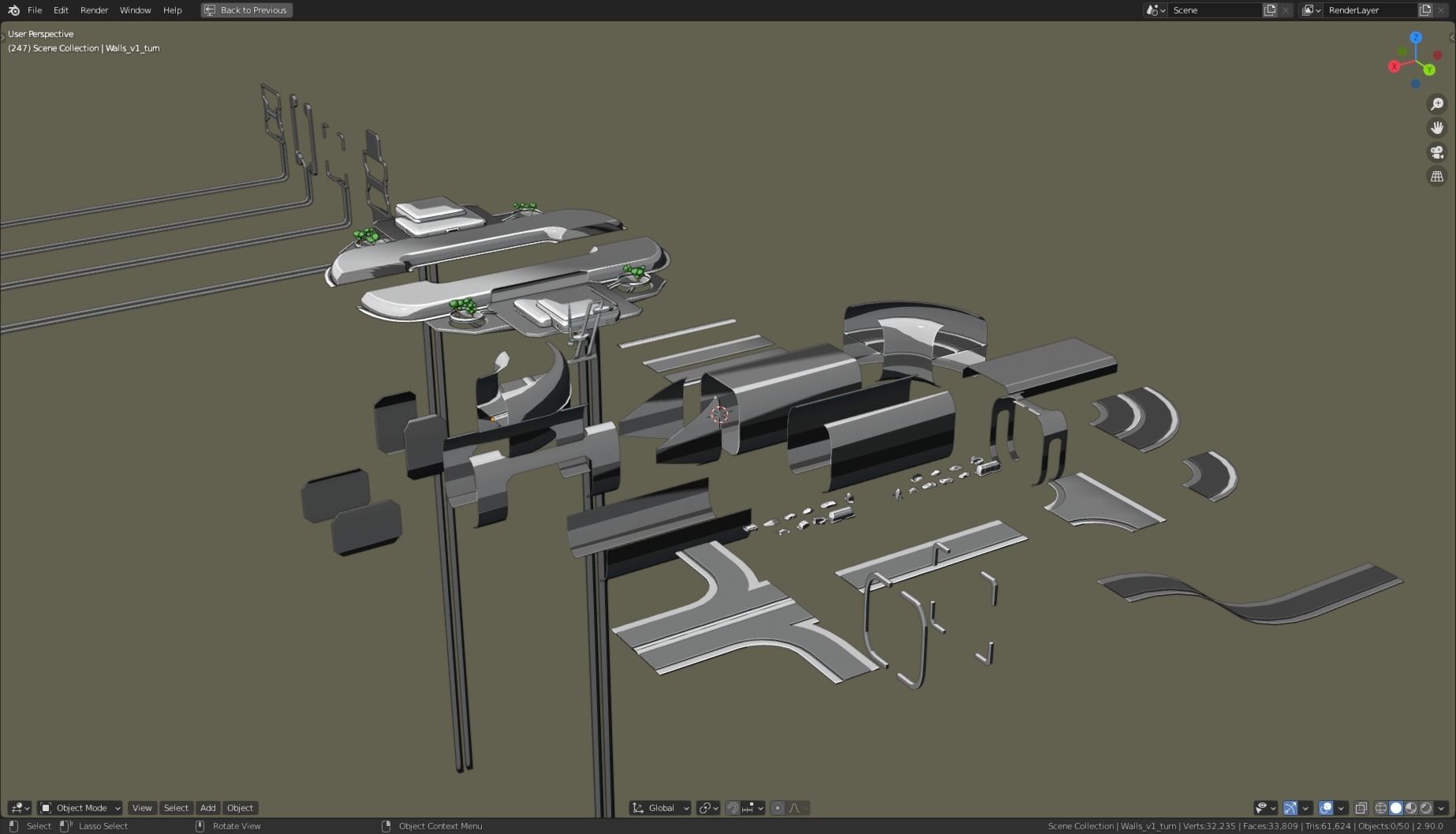 Futuristic Roads Plus Flying Cars 3D Model Collection_16