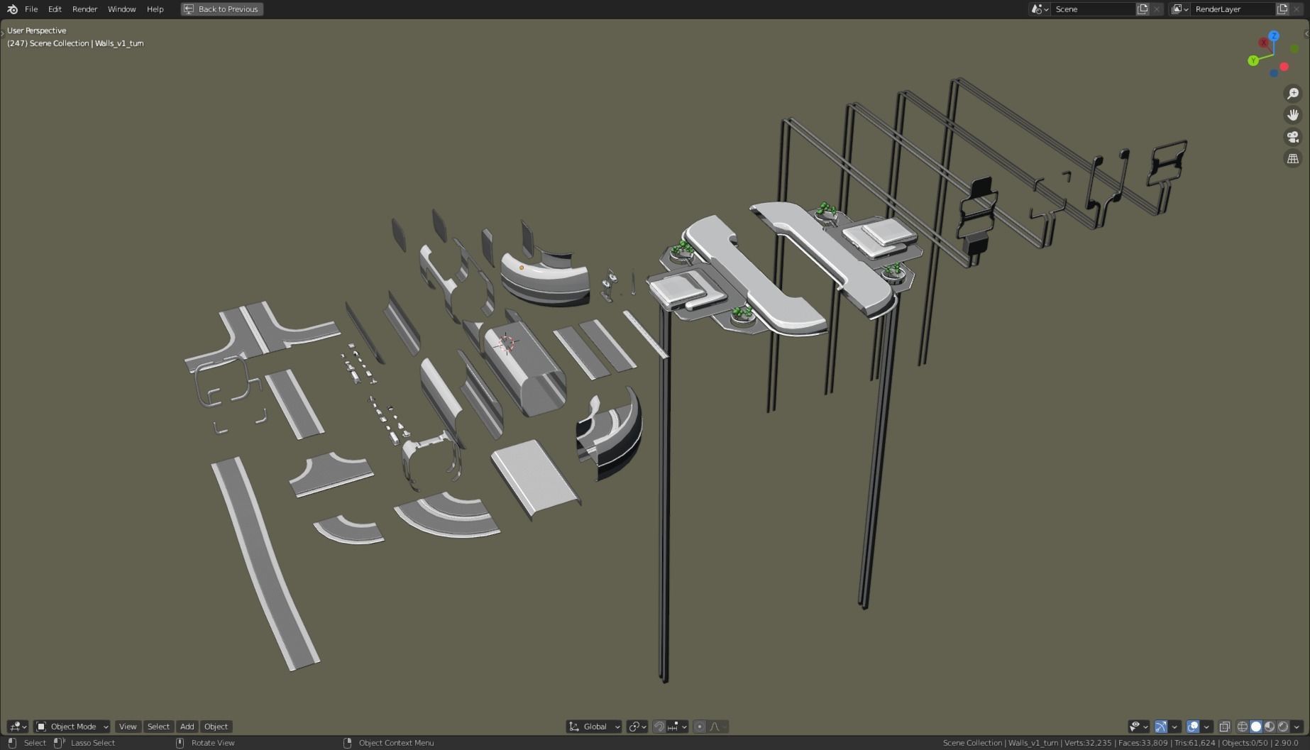 Futuristic Roads Plus Flying Cars 3D Model Collection_19