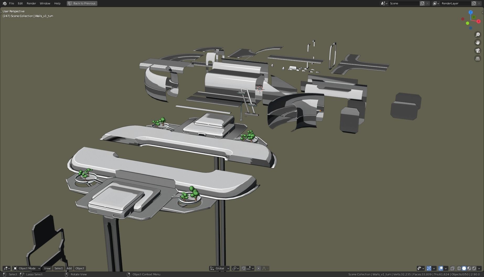 Futuristic Roads Plus Flying Cars 3D Model Collection_8