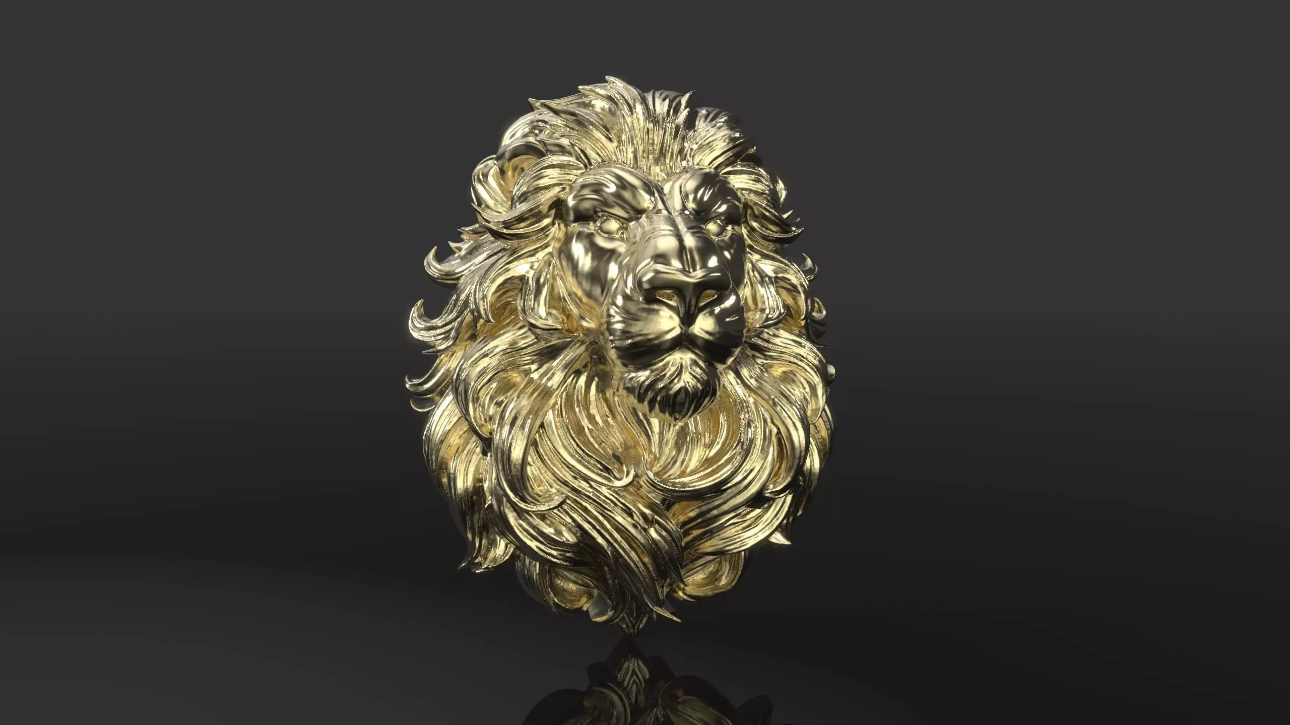 Lion head pendant 3D print model