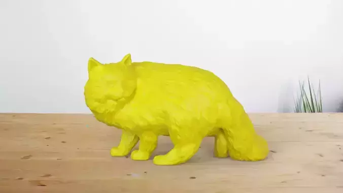 Fluffy Cat 3D print model