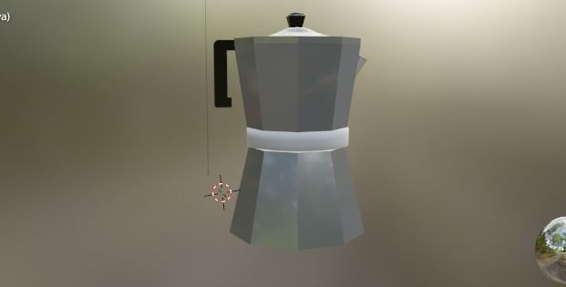 cafetera coffee maker in game 3D model_4