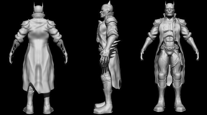 Batman of Desert Low-poly 3D model