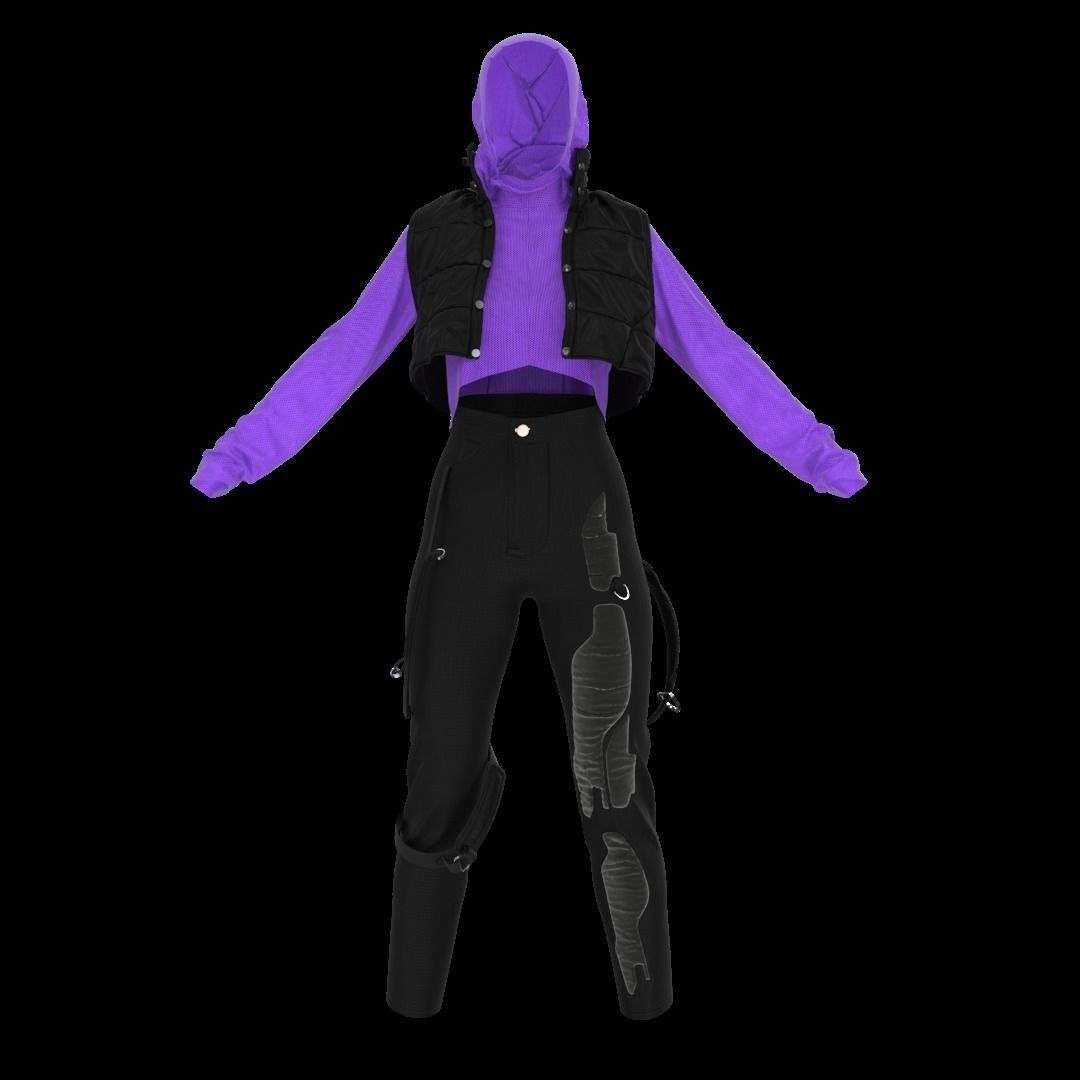 GENESIS 8 VEST PANTS SET OF THREE 3D MODELS 3D model_5