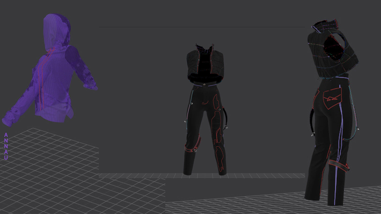 GENESIS 8 VEST PANTS SET OF THREE 3D MODELS 3D model_3