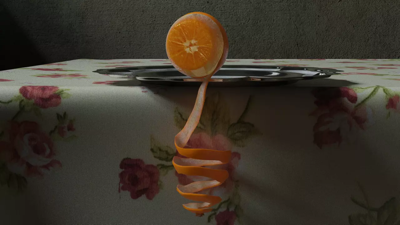 Orange peel 3D model 3D model_0