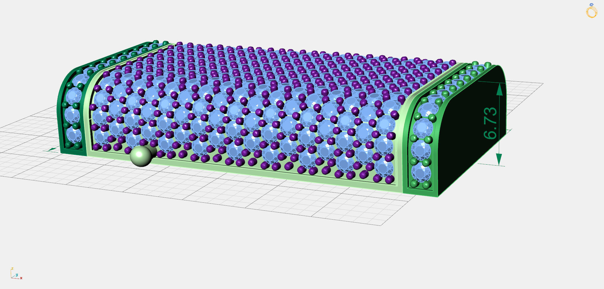 17mm Cuban Link Lock Large Version 3 Parts 3D print model_6