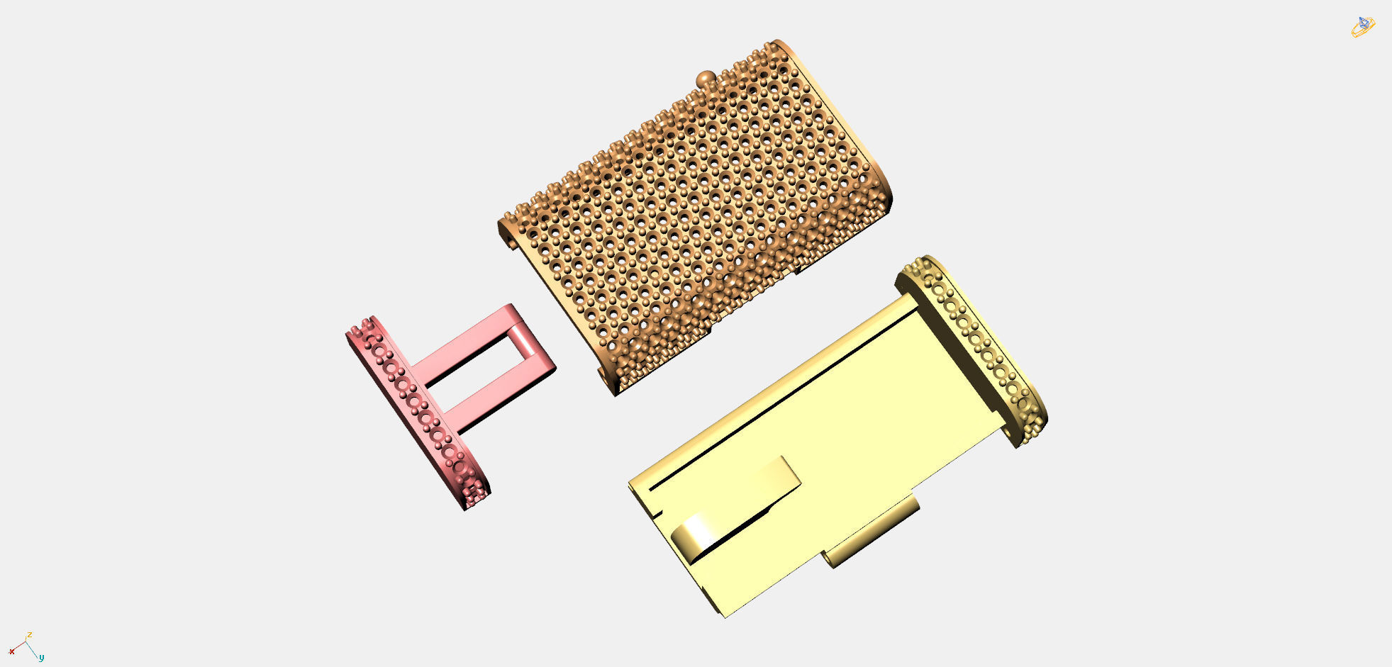 17mm Cuban Link Lock Large Version 3 Parts 3D print model_8