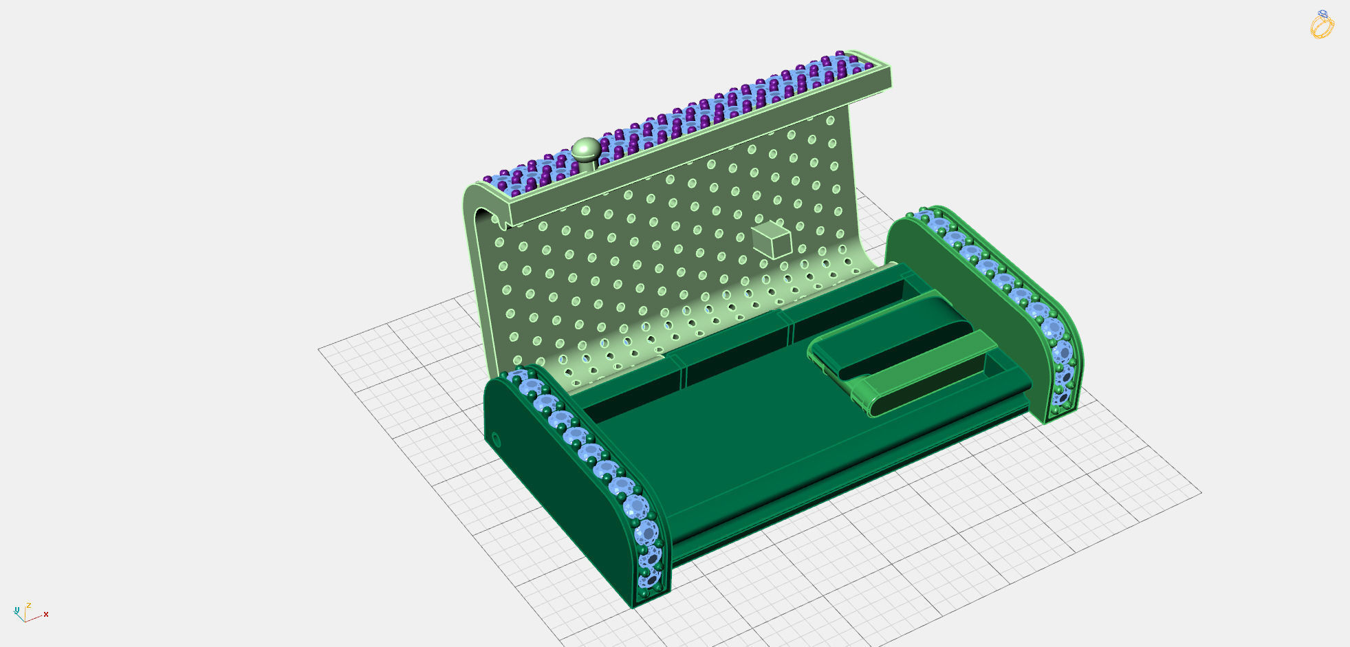17mm Cuban Link Lock Large Version 3 Parts 3D print model_7