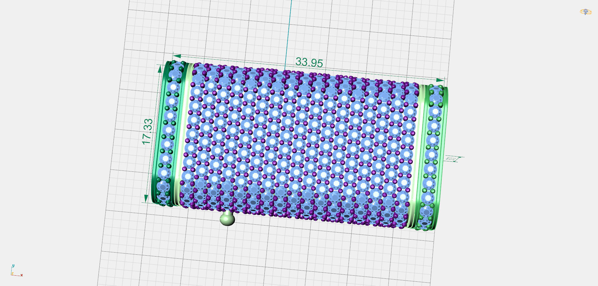 17mm Cuban Link Lock Large Version 3 Parts 3D print model_5