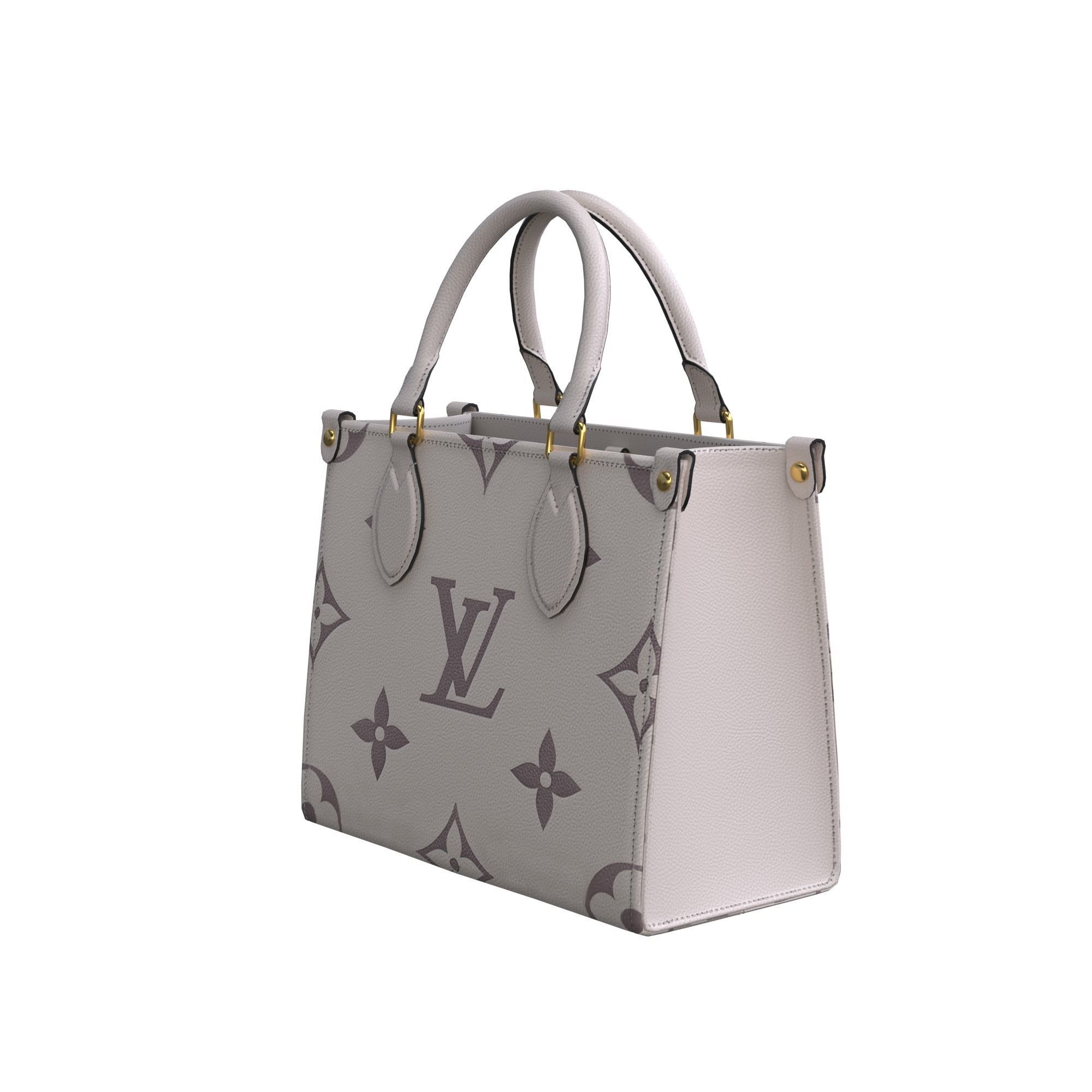 bag-LouisVuitton louis vuitton monogram tote bag Low-poly 3D model_4