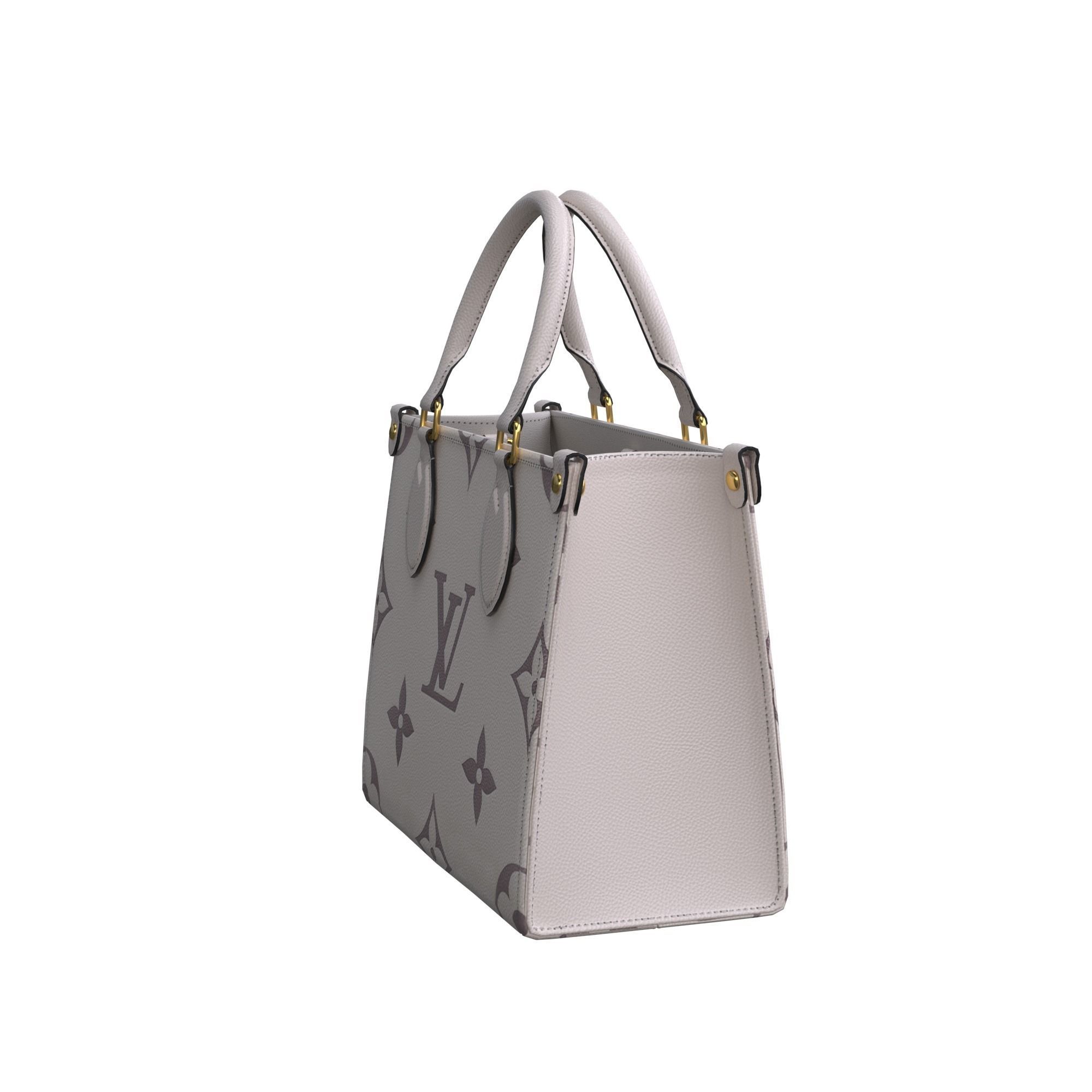 bag-LouisVuitton louis vuitton monogram tote bag Low-poly 3D model_5