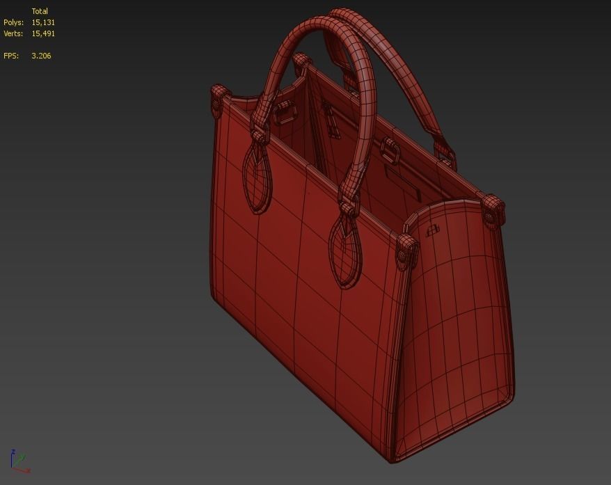 bag-LouisVuitton louis vuitton monogram tote bag Low-poly 3D model_14