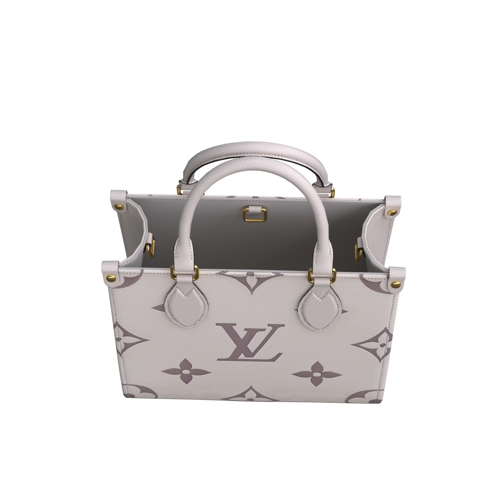 bag-LouisVuitton louis vuitton monogram tote bag Low-poly 3D model_9