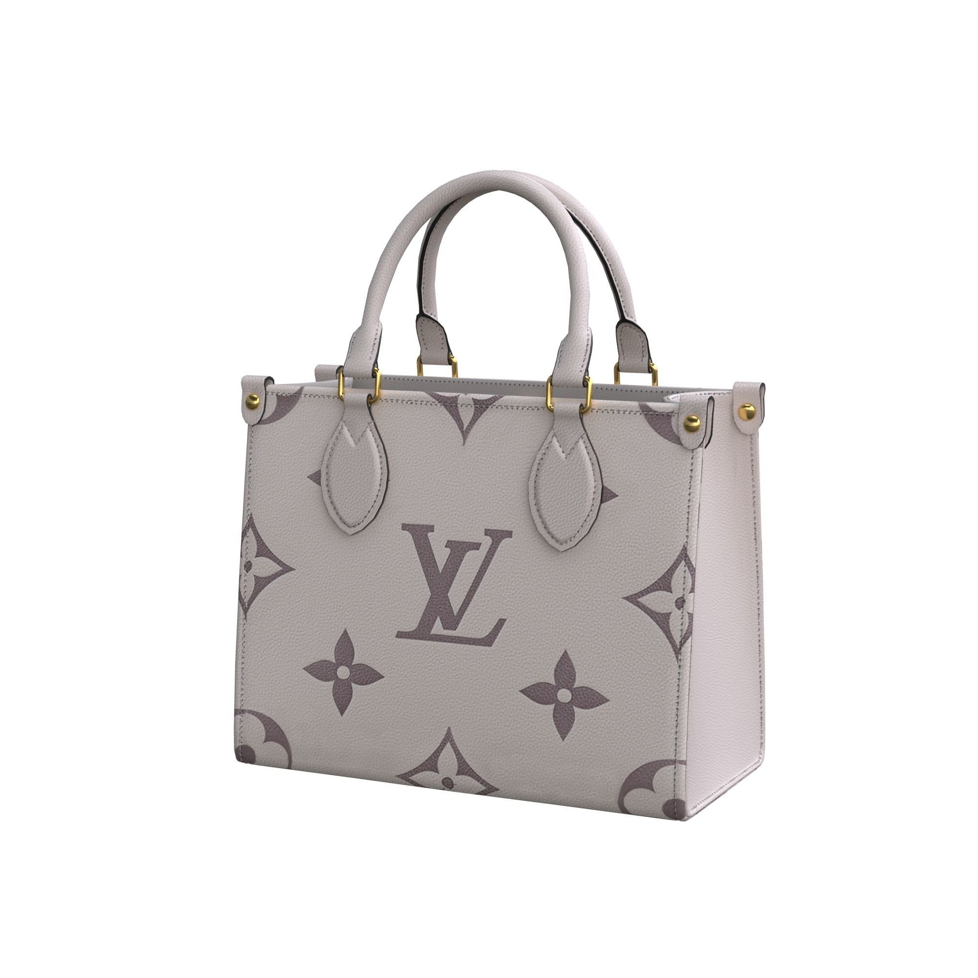 bag-LouisVuitton louis vuitton monogram tote bag Low-poly 3D model_3