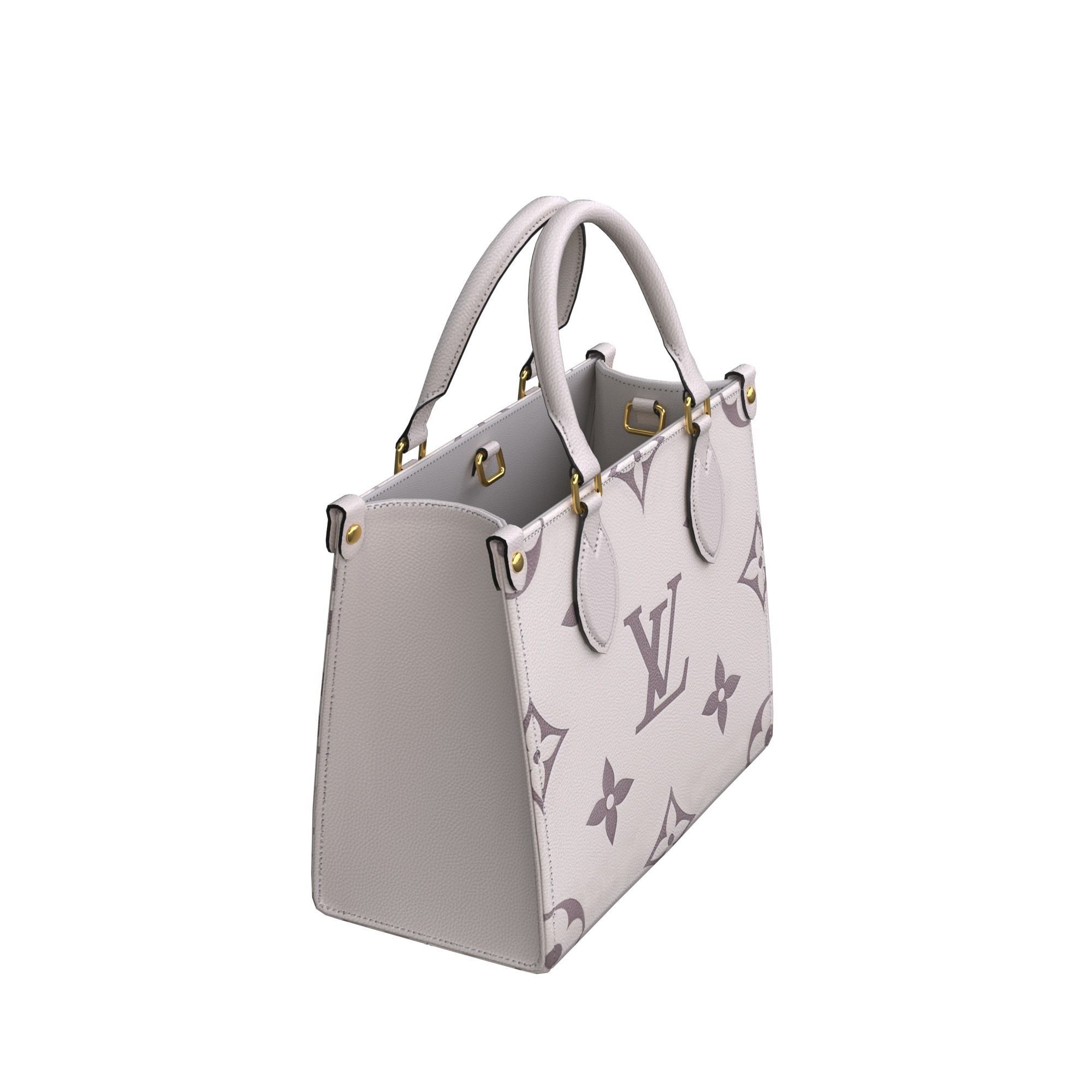 bag-LouisVuitton louis vuitton monogram tote bag Low-poly 3D model_7