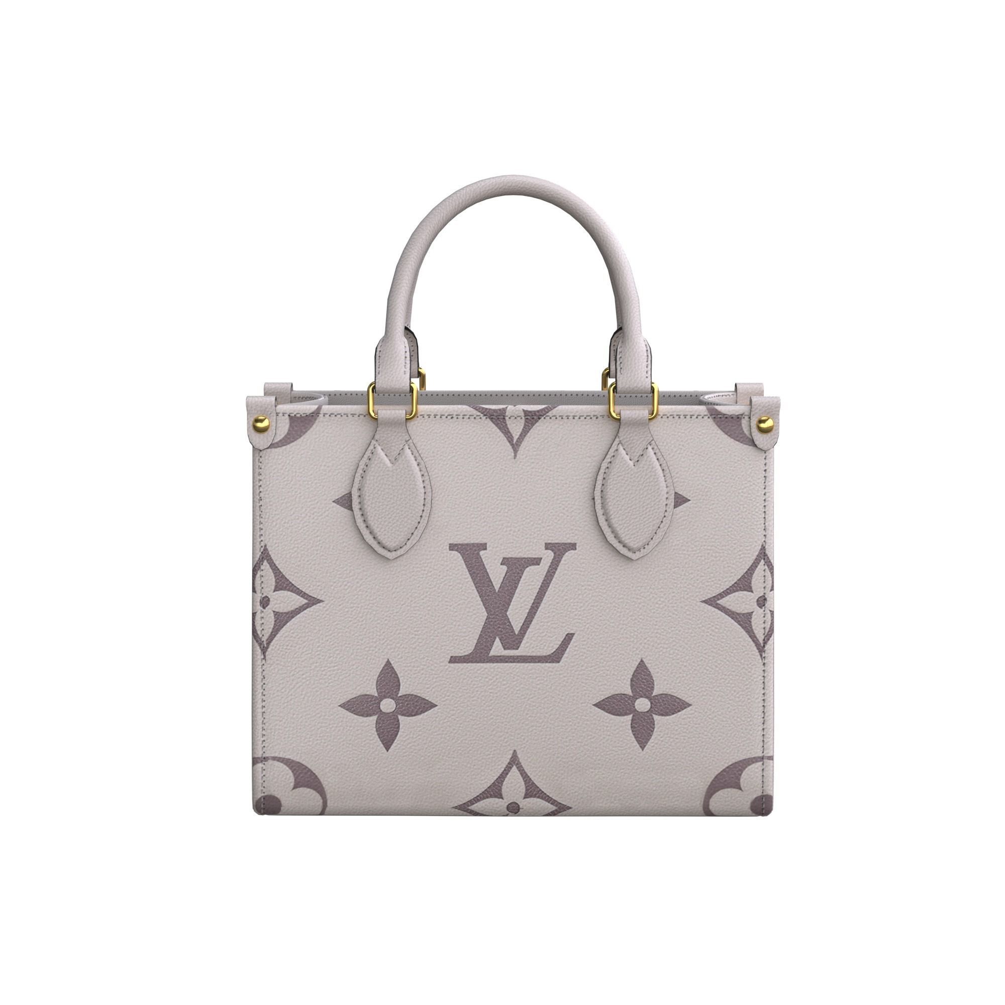 bag-LouisVuitton louis vuitton monogram tote bag Low-poly 3D model_2