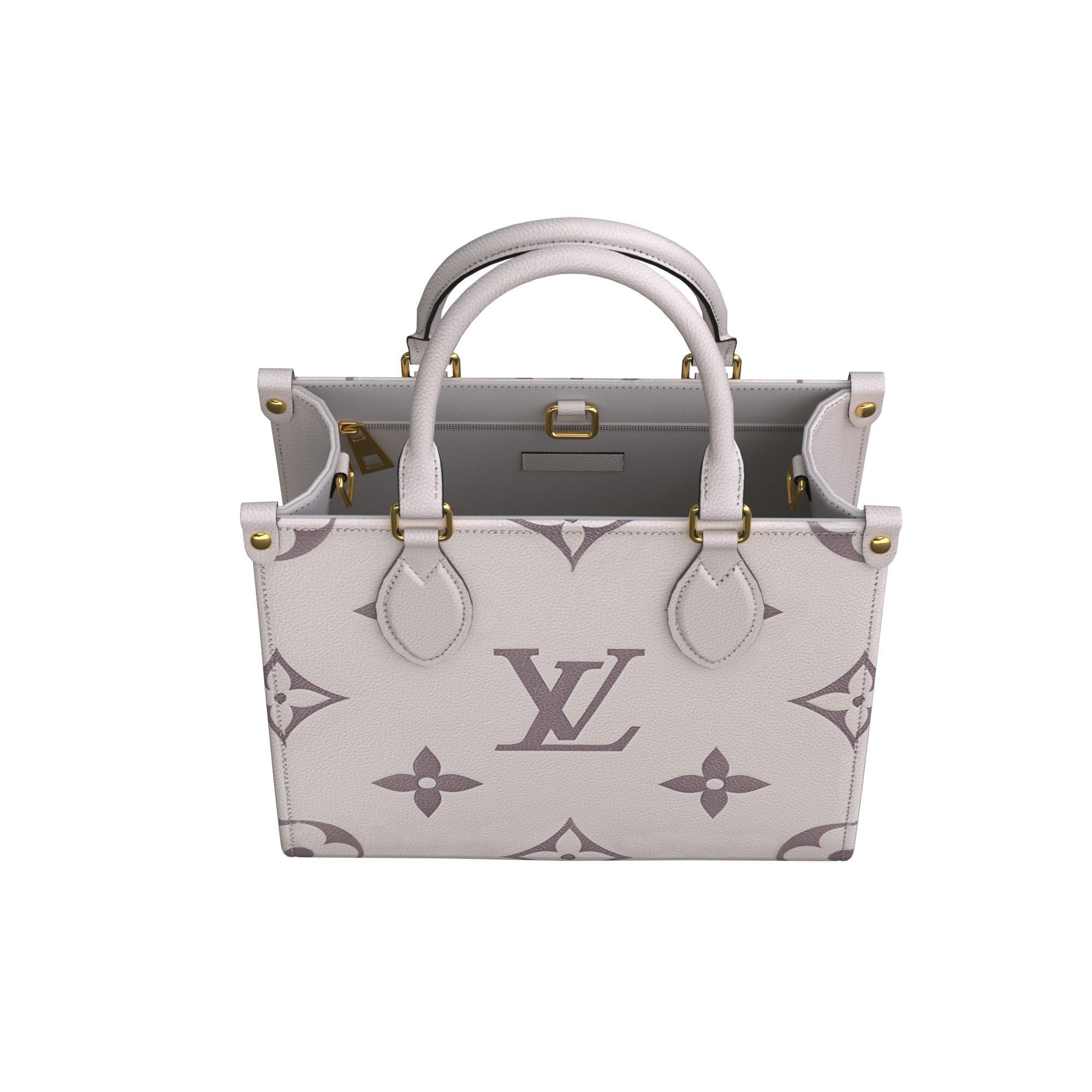 bag-LouisVuitton louis vuitton monogram tote bag Low-poly 3D model_12