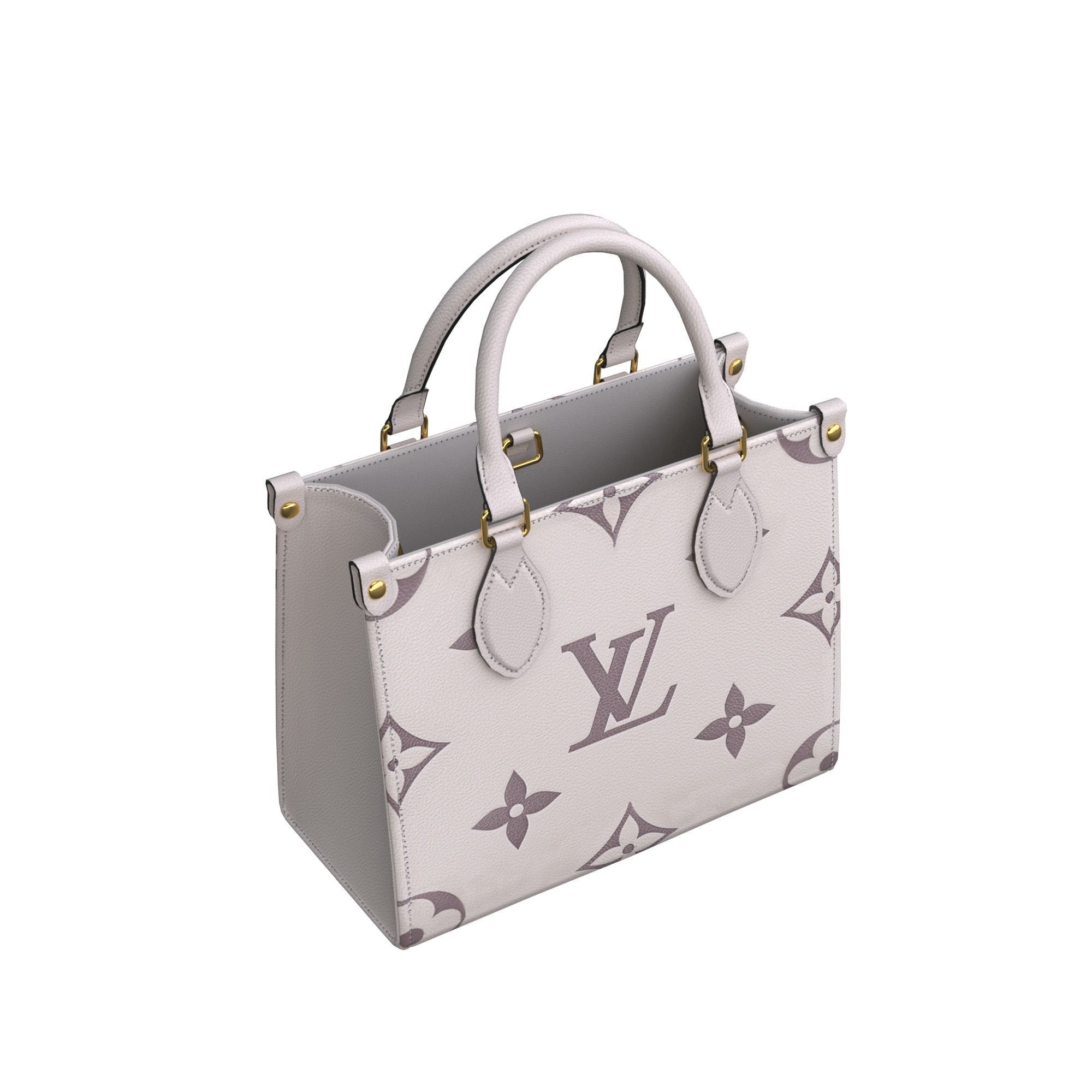 bag-LouisVuitton louis vuitton monogram tote bag Low-poly 3D model_8