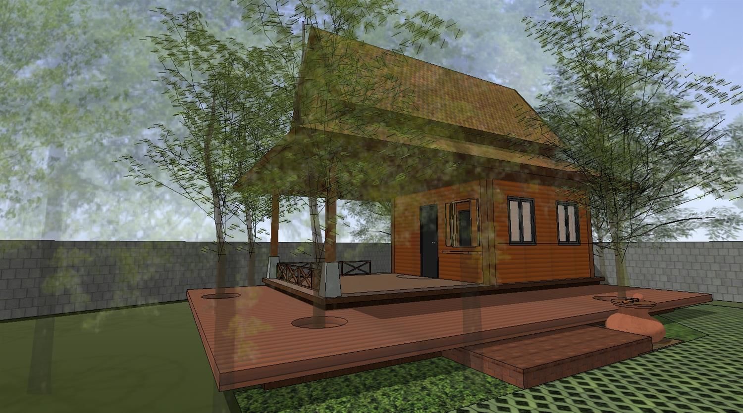 Tropical pavilion version 2 3D model_1