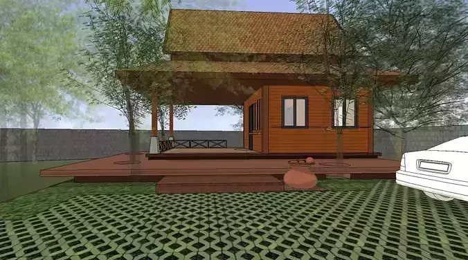 Tropical pavilion version 2 3D model