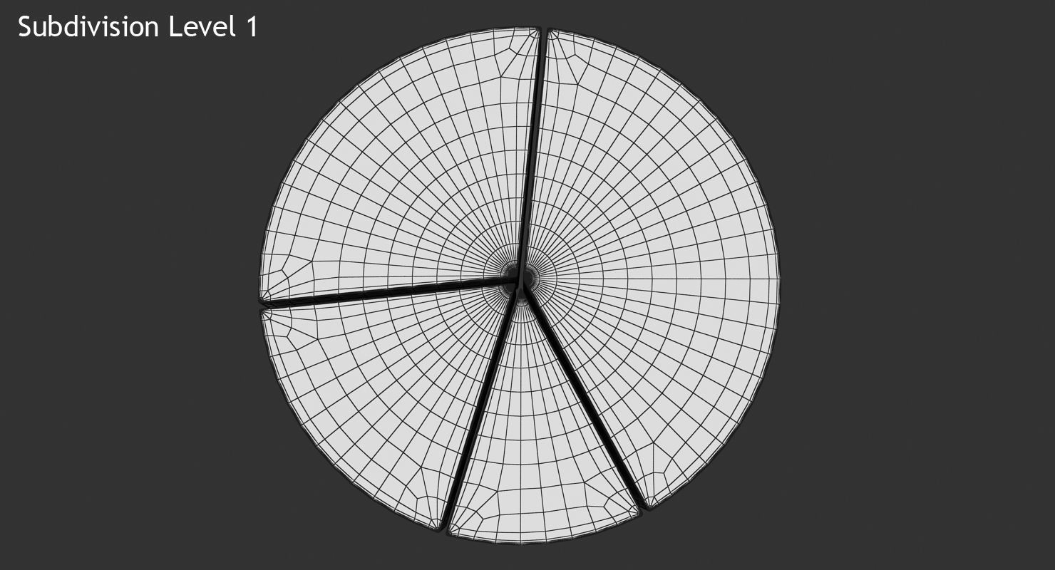 Pie Graph Low-poly 3D model_12
