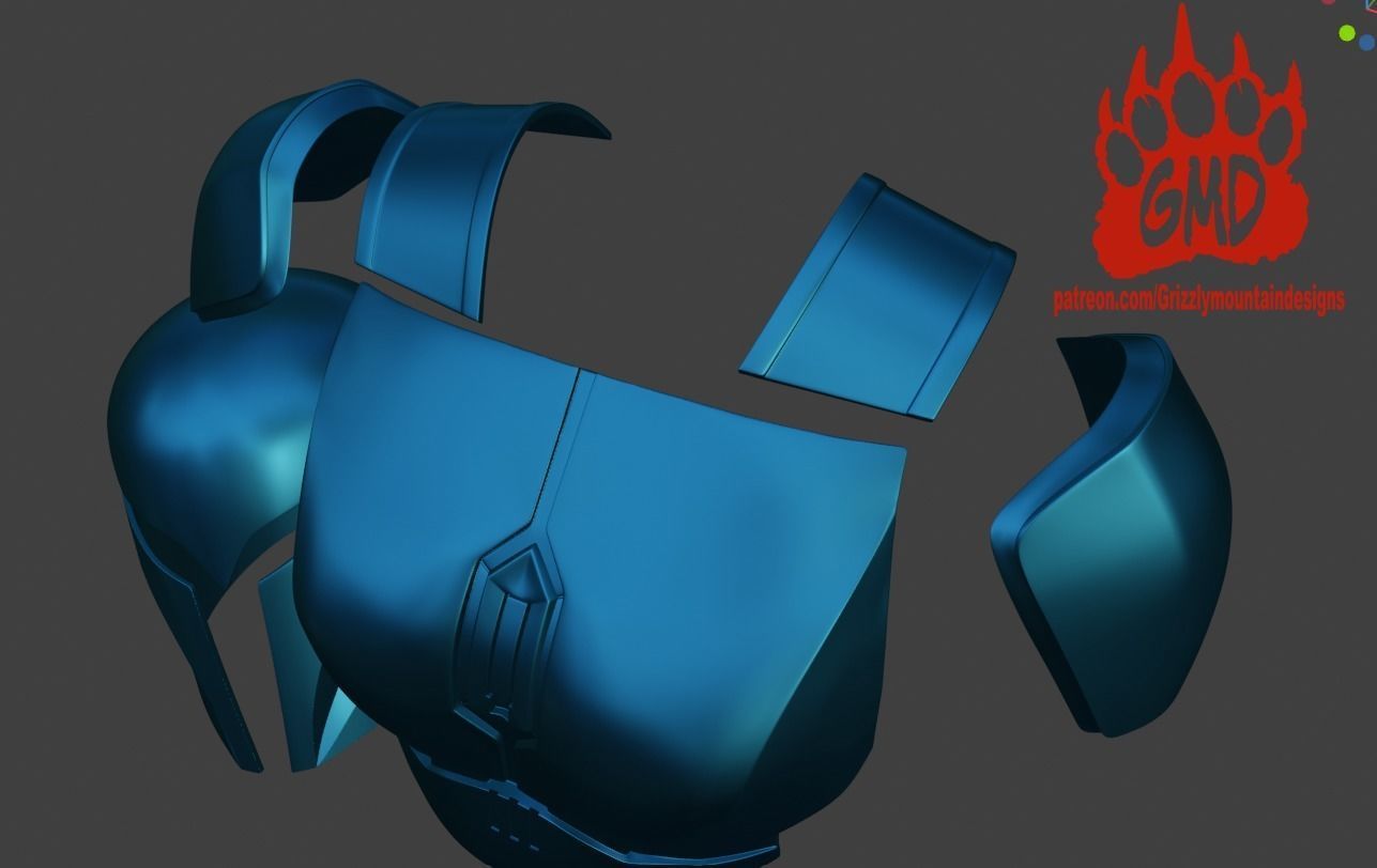 Bo-Katan The mandalorian armor partial kit and helmet 3D print model_15