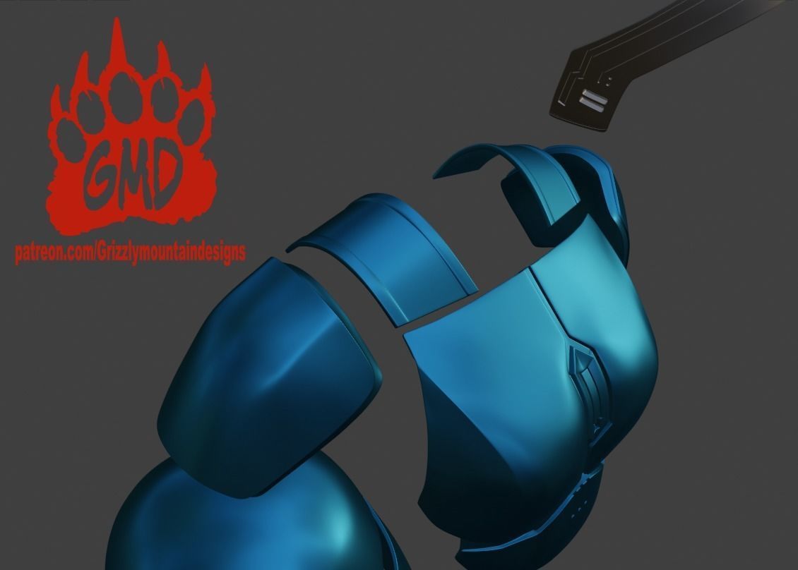 Bo-Katan The mandalorian armor partial kit and helmet 3D print model_8