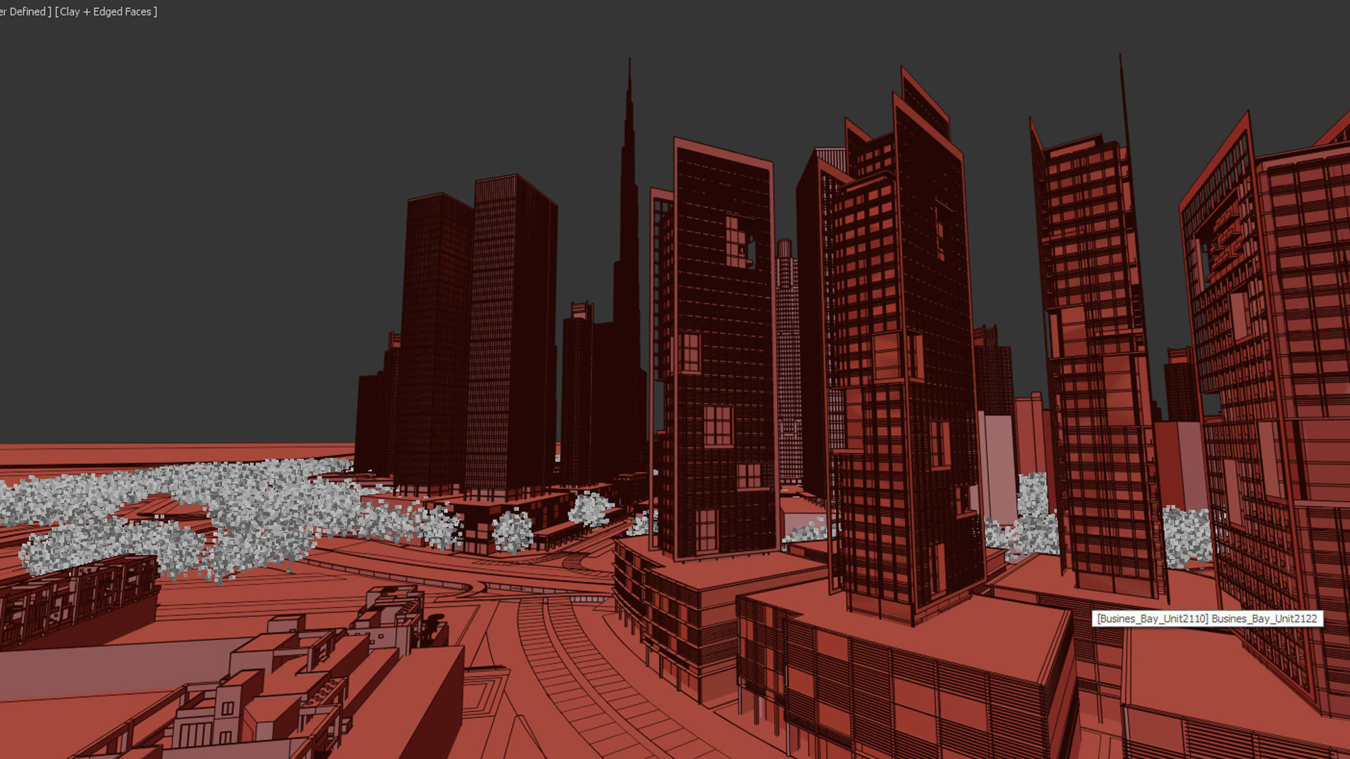 Dubai downtown - detailed with lighting setup 3D model_11