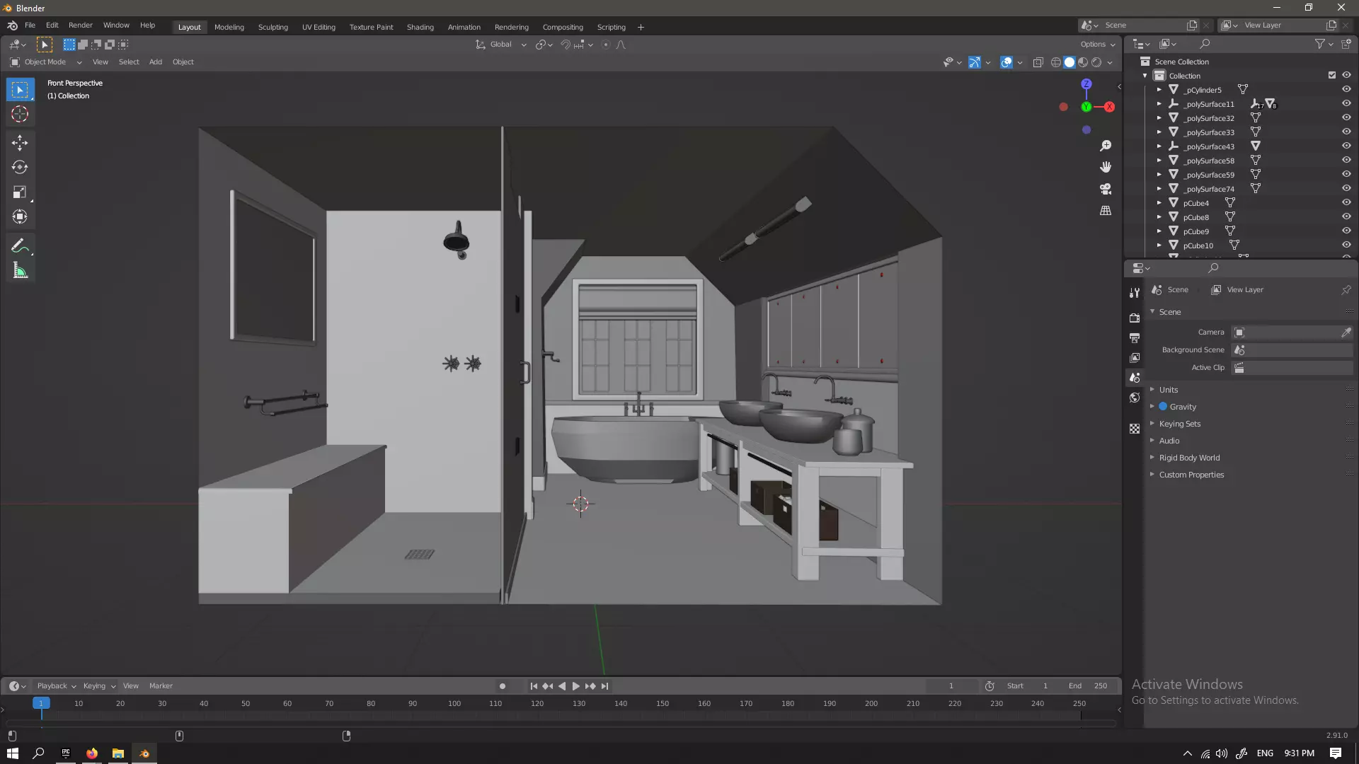 Bathroom Interior Free 3D model_0