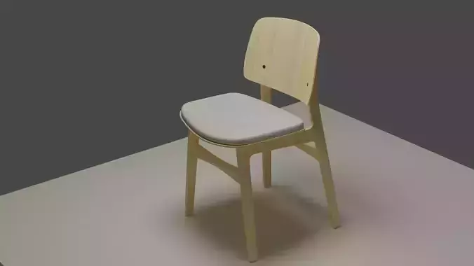Practice wooden chair with cushion