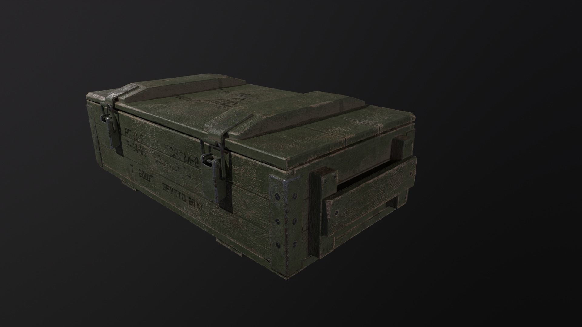 ammunition box Low-poly 3D model_4