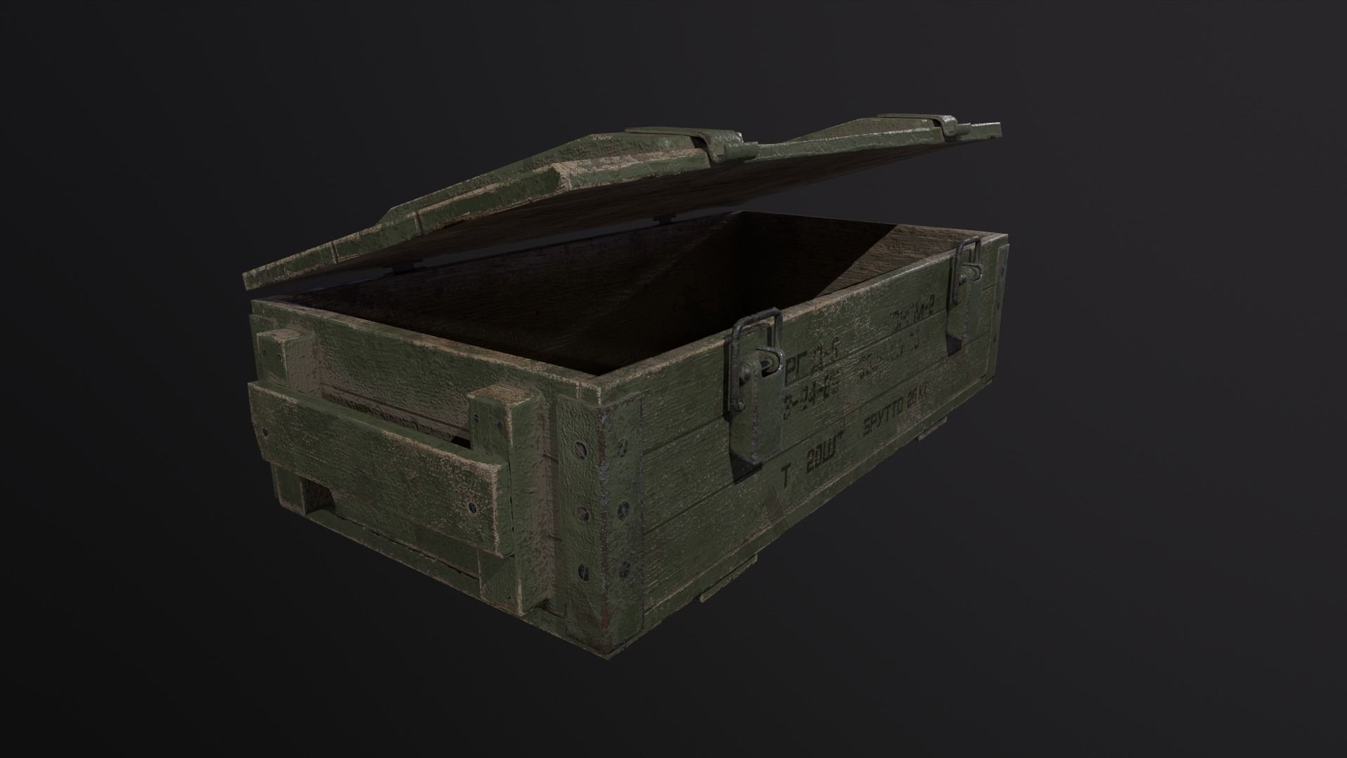 ammunition box Low-poly 3D model_2
