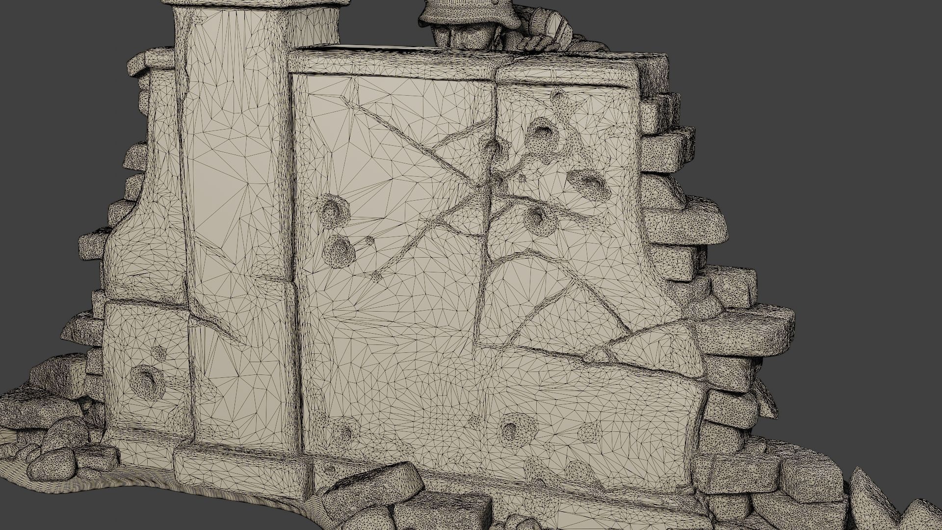 German soldier ww2 cover down G5 3D print model_12