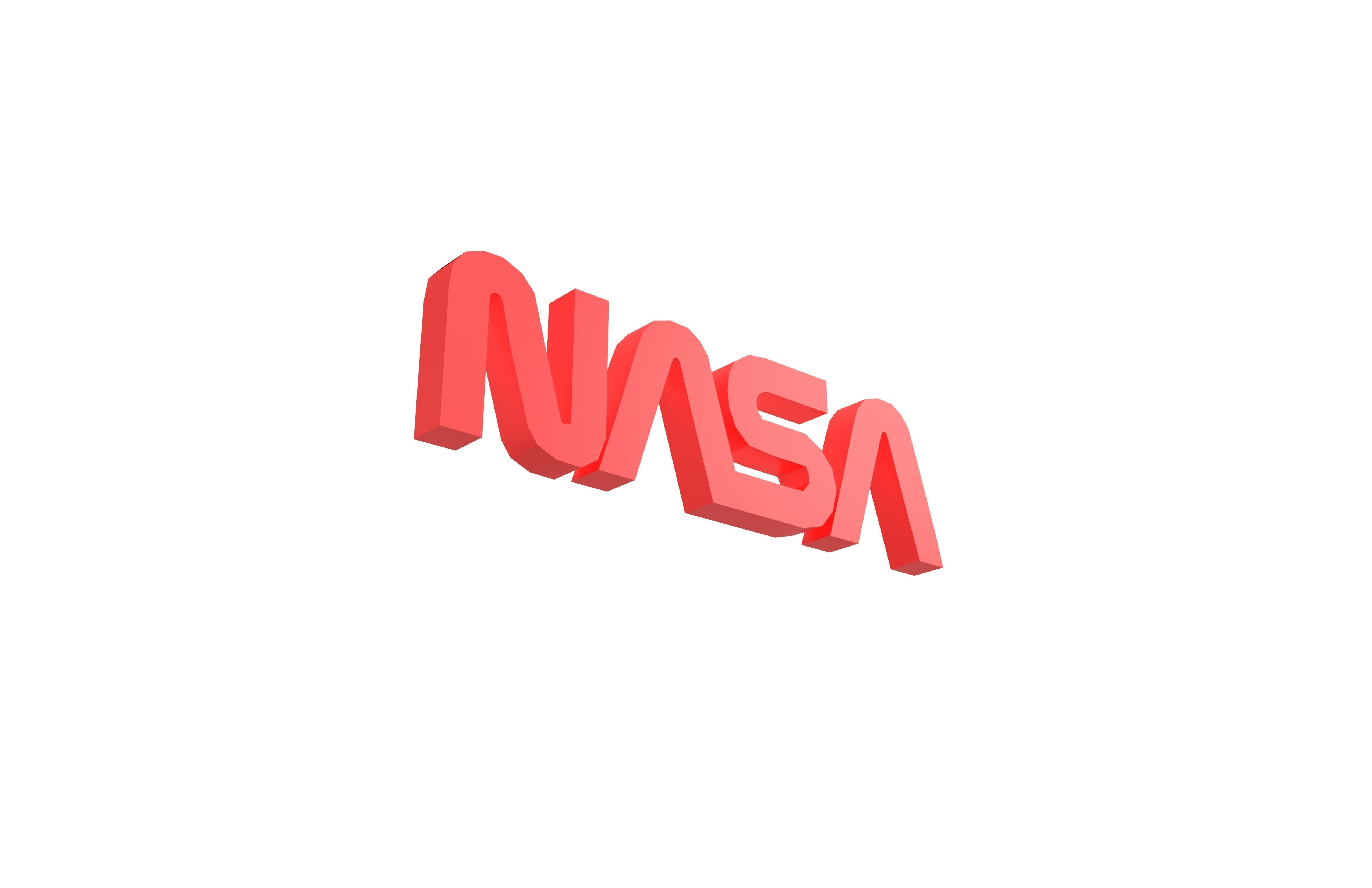 NASA 1975 Logo v1 001 Free low-poly 3D model_3