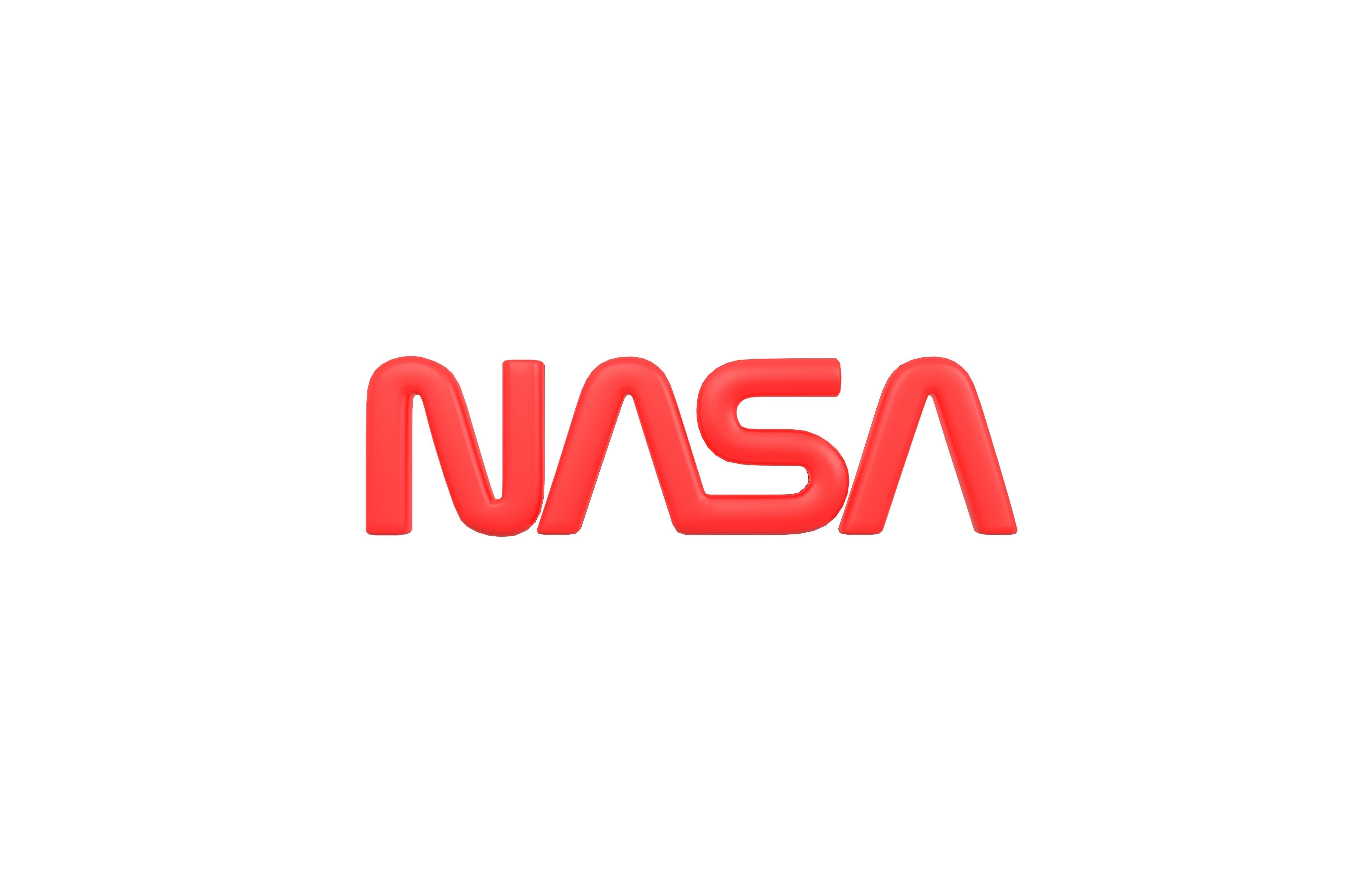 NASA 1975 Logo v2 001 Free low-poly 3D model_1