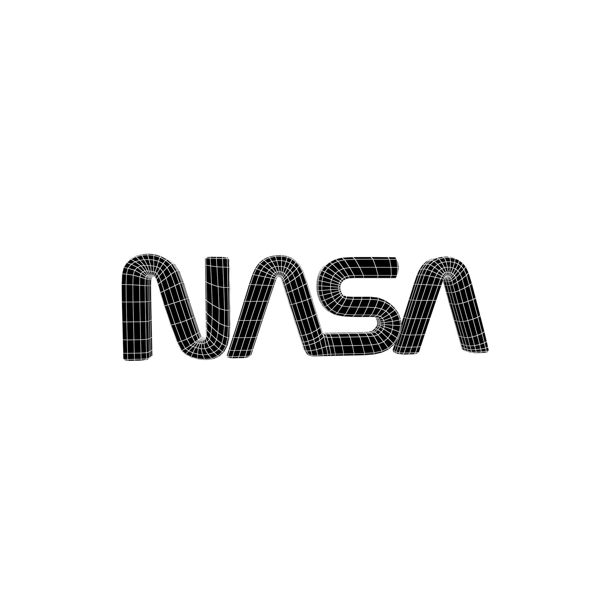 NASA 1975 Logo v2 002 Free low-poly 3D model_4