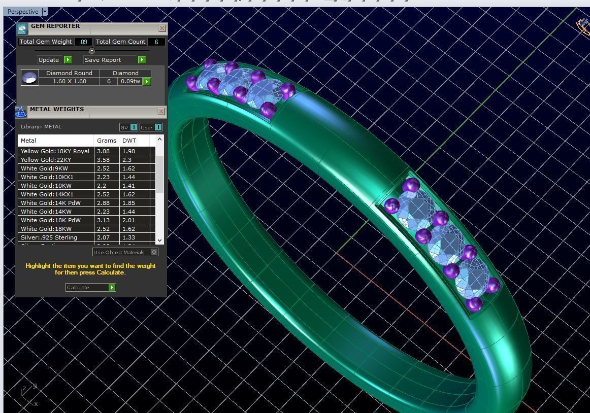 ZDR057 diamond eternity ring gold 3D print model_5