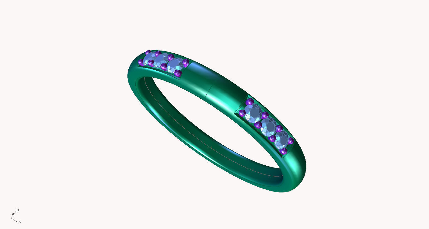 ZDR057 diamond eternity ring gold 3D print model_4