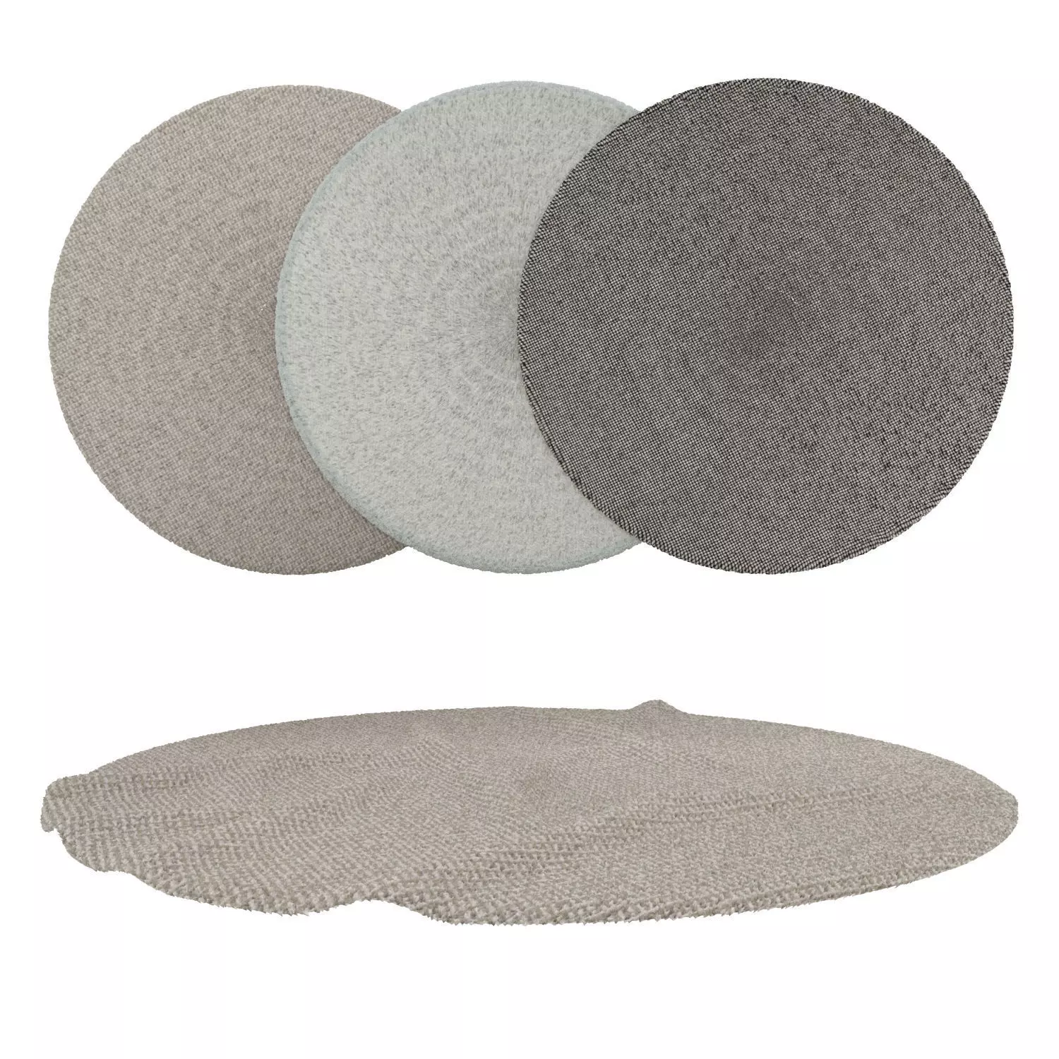 Round Rug Set 293 3D model_0